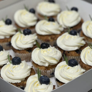 Mustikka cupcake, 6 kpl